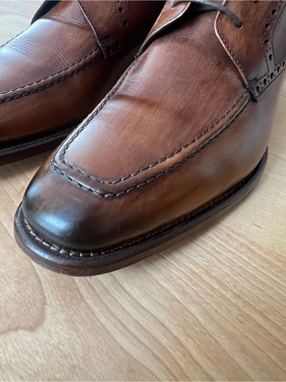 Johnston & Murphy JMcollection Brown Leather Lace-Up Boots RARE